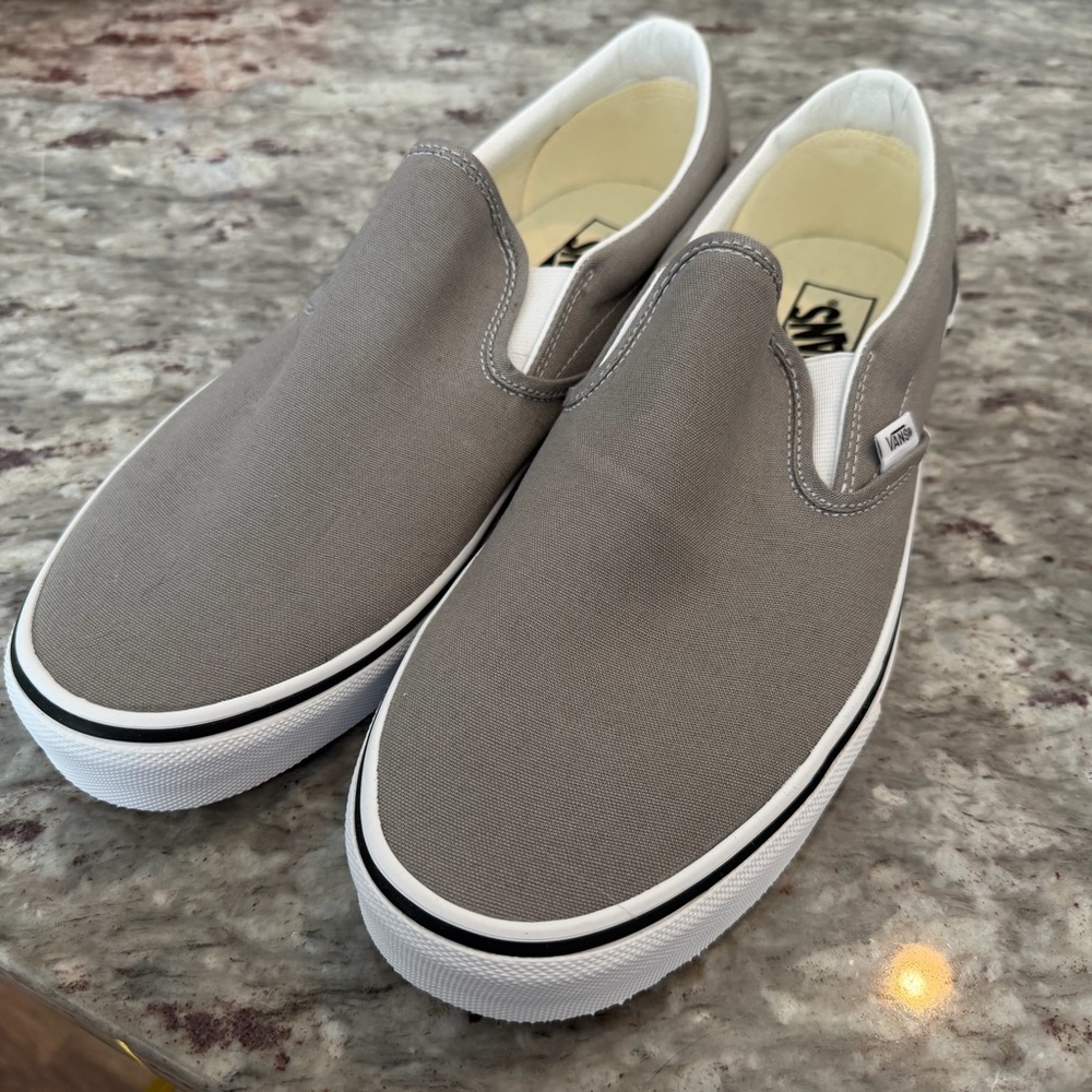 Vans Gray Classic Slip-On Shoes